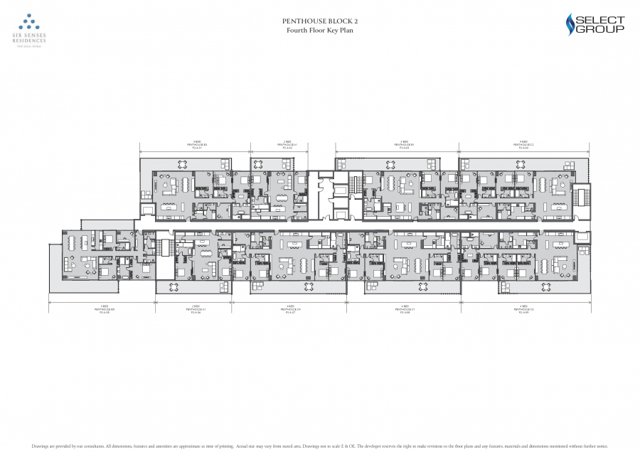 Penthouse Block 2 | Fourth Floor Key Plan