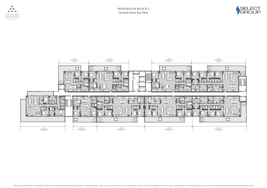 Penthouse Block 2 | Seventh Floor Key Plan