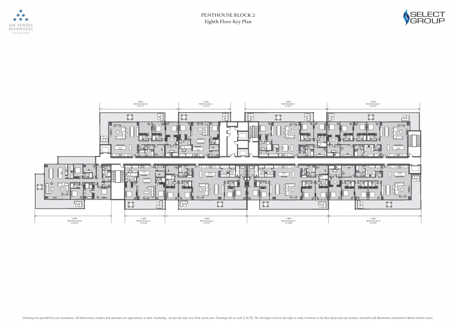 Penthouse Block 2 | Eighth Floor Key Plan
