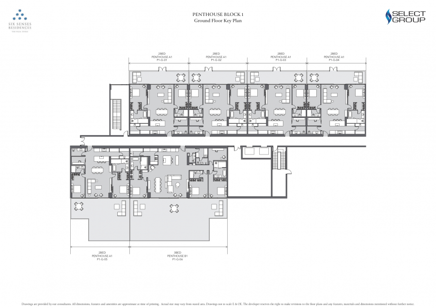 Penthouse Block 1 | Ground Floor Key Plan