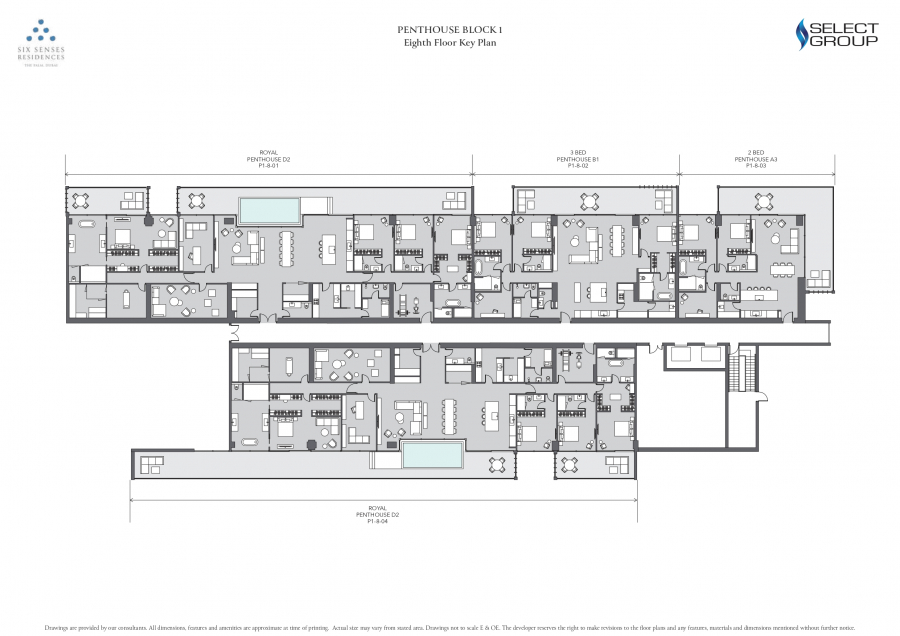 Penthouse Block 1 | Eighth Floor Key Plan