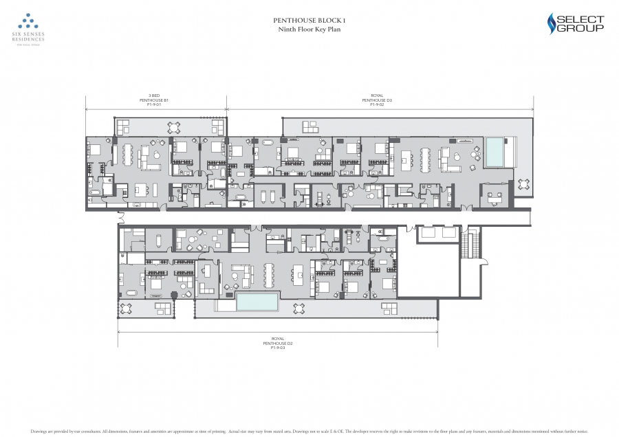 Penthouse Block 1 | Ninth Floor Key Plan